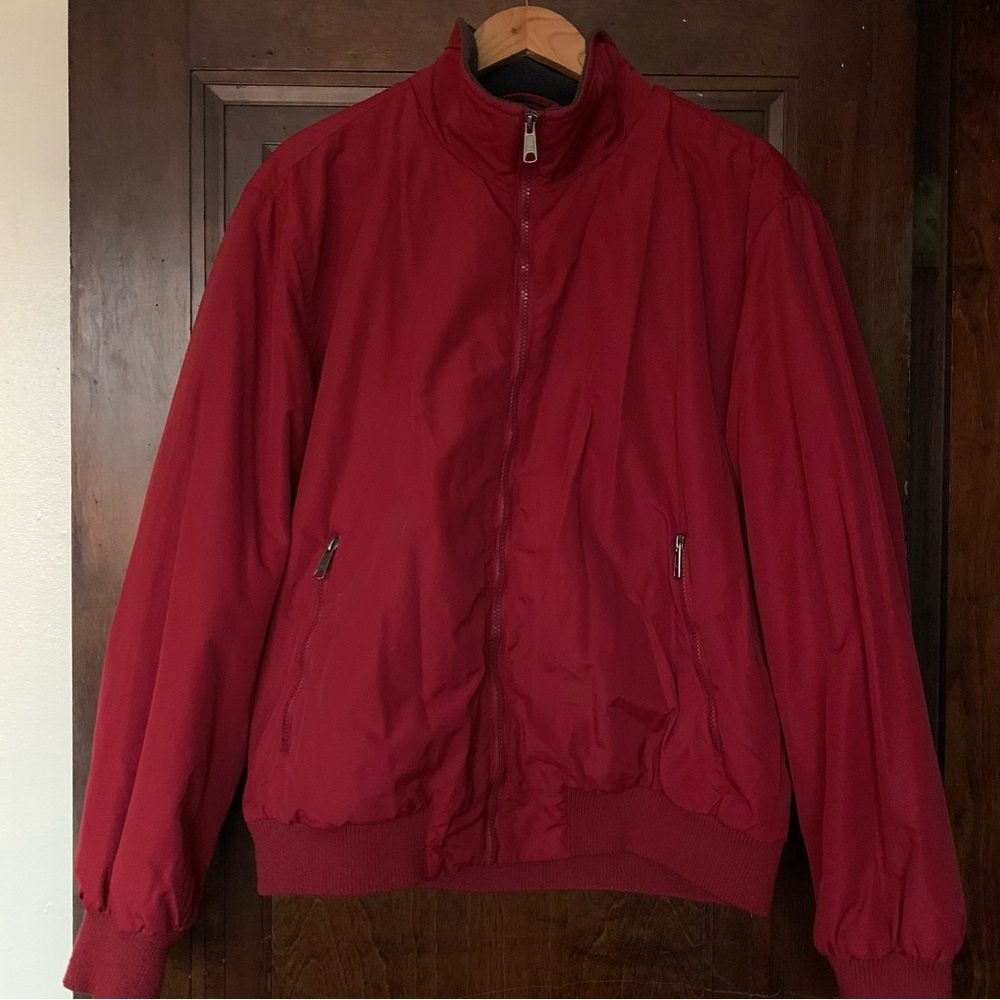 Men’s Large St. John’s Bay Red Bomber Jacket